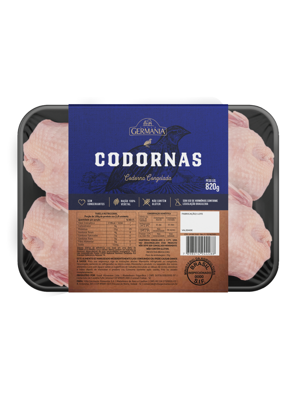 BANDEJA DE CODORNIZ